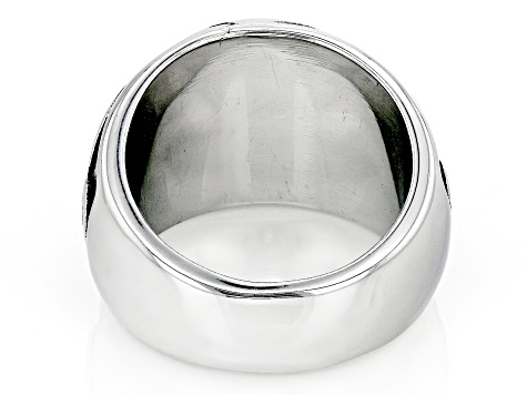 Pre-Owned Stainless Steel Triskele Swirl Ring