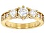 Pre-Owned Moissanite 14k Yellow Gold Over Silver Ring 1.20ctw DEW.