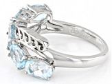 Pre-Owned Sky Blue Topaz Platinum Over Sterling Silver Ring 2.50ctw