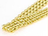 Pre-Owned 18k Yellow Gold Over Bronze 13mm Panther Link Bracelet