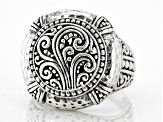 Pre-Owned Sterling Silver Filigree & Hammered  Ring