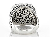 Pre-Owned Sterling Silver Filigree & Hammered  Ring