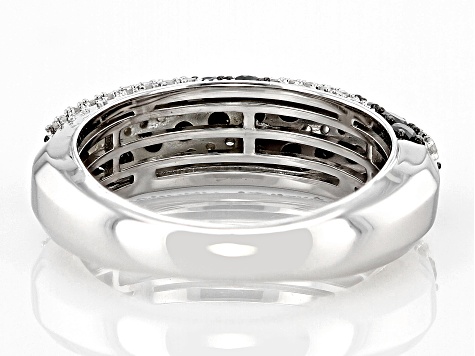 Pre-Owned Black And White Diamond Rhodium Over Sterling Pre-Owned Black And White Diamond Rhodium Over Sterling