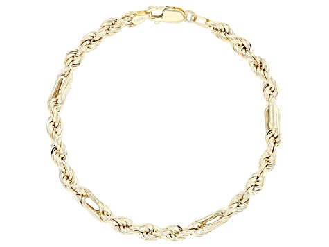 Pre-Owned 10k Yellow Gold 4.5mm Milano Rope Link Bracelet