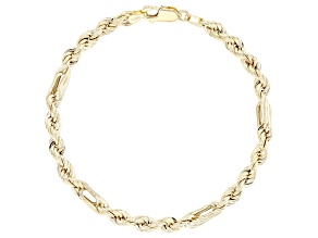 Pre-Owned 10k Yellow Gold 4.5mm Milano Rope Link Bracelet
