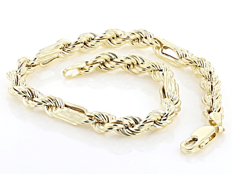 Pre-Owned 10k Yellow Gold 4.5mm Milano Rope Link Bracelet