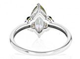 Pre-Owned Mystic Fire® Green Topaz Rhodium Over Silver Ring 1.82ctw