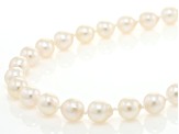 Pre-Owned White Cultured Japanese Akoya Pearl 14k Yellow Gold 18" Necklace