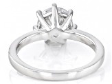 Pre-Owned White Cubic Zirconia Platinum Over Sterling Silver Perfect Cut Ring 3.46ctw