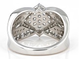 Pre-Owned White Cubic Zirconia Platinum Over Sterling Silver Ring 3.08ctw