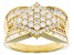 Pre-Owned White Cubic Zirconia 18K Yellow Gold Over Sterling Silver Ring 3.08ctw