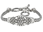 Pre-Owned Sterling Silver Textured Center Design Bracelet