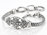 Pre-Owned Sterling Silver Textured Center Design Bracelet