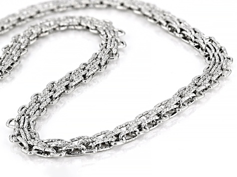 Pre-Owned  Silver Tone Link Necklace