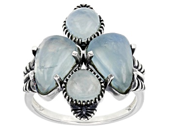 Picture of Pre-Owned Blue Dreamy Aquamarine Sterling Silver Ring