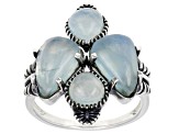 Pre-Owned Blue Dreamy Aquamarine Sterling Silver Ring