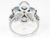 Pre-Owned Blue Dreamy Aquamarine Sterling Silver Ring