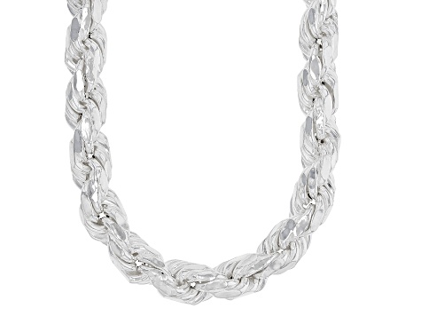 Pre-Owned Sterling Silver 8.4mm Rope 20 Inch Chain