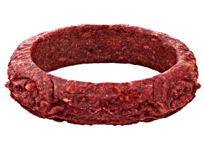 Pre-Owned Red Sponge Coral Bangle Bracelet