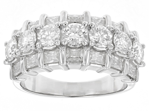 Pre-Owned Moissanite Platineve Band Ring 3.01ctw DEW.