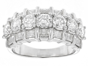 Pre-Owned Moissanite Platineve Band Ring 3.01ctw DEW.