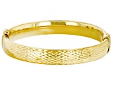 Pre-Owned 18k Yellow Gold Over Bronze Diamond-Cut 10mm Bangle