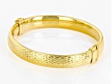 Pre-Owned 18k Yellow Gold Over Bronze Diamond-Cut 10mm Bangle