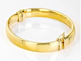 Pre-Owned 18k Yellow Gold Over Bronze Diamond-Cut 10mm Bangle