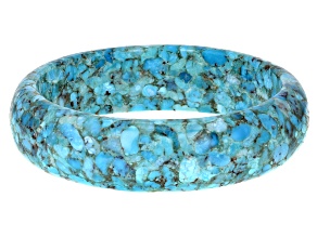 Pre-Owned Blue Turquoise Bangle Bracelet