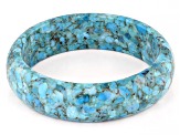 Pre-Owned Blue Turquoise Bangle Bracelet