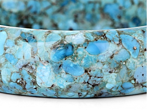 Pre-Owned Blue Turquoise Bangle Bracelet