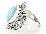 Pre-Owned 14x10mm Amazonite Sterling Silver Ring