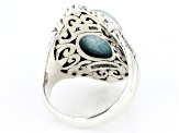 Pre-Owned 14x10mm Amazonite Sterling Silver Ring