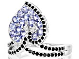 Pre-Owned Blue Tanzanite Rhodium Over Sterling Silver Ring 1.47ctw