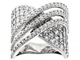 Pre-Owned White Cubic Zirconia Platinum Over Sterling Silver Ring 4.88ctw