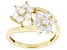 Pre-Owned Moissanite 14k Yellow Gold Over Silver Flower Design Ring 1.40ctw DEW