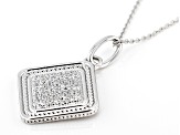 Pre-Owned Judith Ripka Cubic Zirconia Rhodium Over Sterling Silver Pave Cosmic Pendant with Chain 2.
