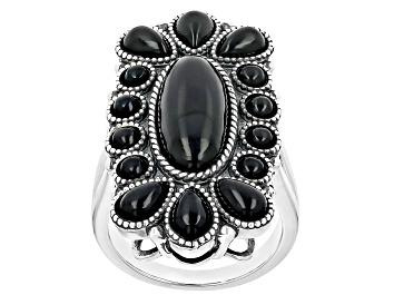 Picture of Pre-Owned Black Onyx Sterling Silver Statement Ring