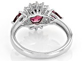 Pre-Owned Raspberry Rhodolite Rhodium Over Sterling Silver Ring 2.46ctw