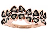 Pre-Owned Champagne Diamond 10k Rose Gold Band Ring 0.50ctw