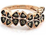 Pre-Owned Champagne Diamond 10k Rose Gold Band Ring 0.50ctw