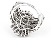 Pre-Owned White Diamond 10k White Gold Cluster Ring 4.00ctw