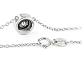 Pre-Owned Black Diamond Rhodium Over Sterling Silver Solitaire Necklace 1.00ctw