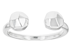 Pre-Owned Sterling Silver Ball Cuff Ring