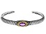 Pre-Owned Amethyst Sterling Silver With 18K Gold Accent Cuff Bracelet 1.50ct