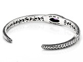 Pre-Owned Amethyst Sterling Silver With 18K Gold Accent Cuff Bracelet 1.50ct