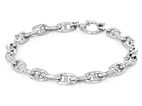 Pre-Owned Sterling Silver 6.7mm Mariner Link Bracelet