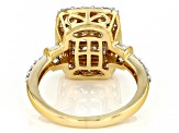 Pre-Owned White Cubic Zirconia 18k Yellow Gold Over Sterling Silver Ring 2.50ctw