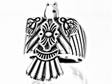 Pre-Owned Oxidized Sterling Silver "Thunderbird"Ring