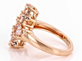 Pre-Owned Morganite With White Zircon 18k Rose Gold Over Sterling Silver 2.09ctw
